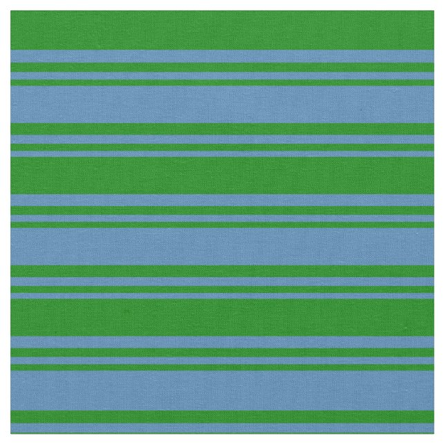Tela Patrón de líneas azules y verdes (De cerca)