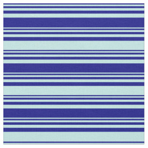 Tela Patrón de líneas/bandas azul y turquesa