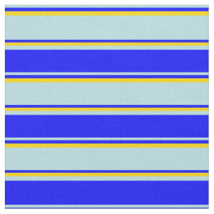 Tela Patrón de líneas/bandas azules, azules y amarillas