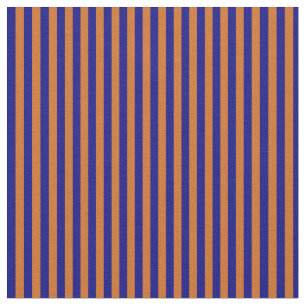 Tela Patrón de líneas/bandas de chocolate y azul