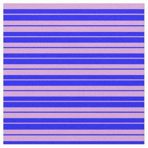 Tela Patrón de líneas/bandas de color azul y ciruela