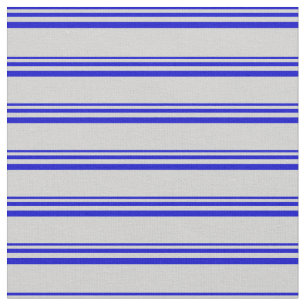 Tela Patrón de líneas/bandas de color azul y gris claro