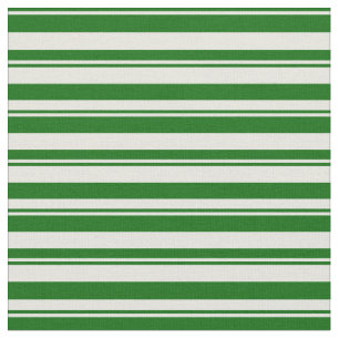 Tela Patrón de líneas/bandas de color verde oscuro y be