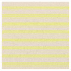 Tela Patrón de líneas/bandas de Tan y Amarillo