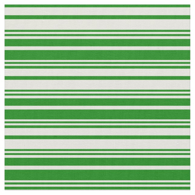 Tela Patrón de líneas beige y verde (De cerca)