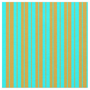 Tela Patrón de líneas de Aqua y Goldenrod/Stried