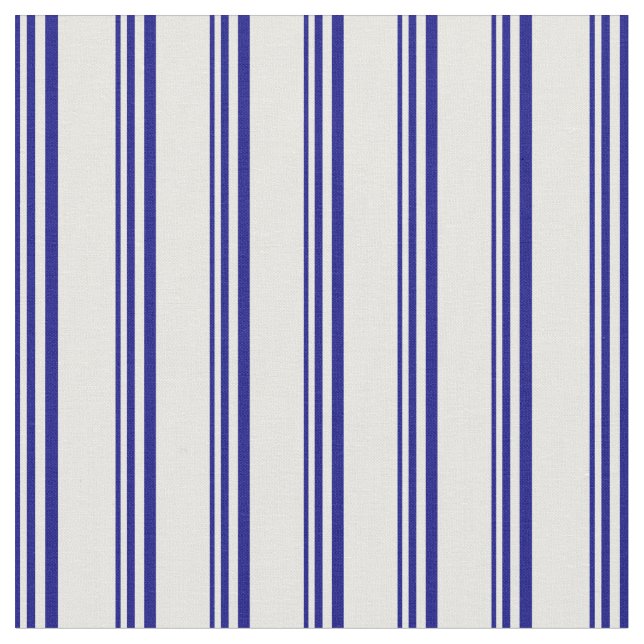 Tela Patrón de líneas de color azul y blanco (De cerca)