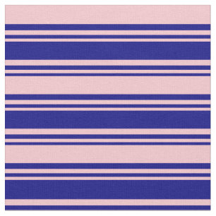Tela Patrón de líneas de color azul y rosa