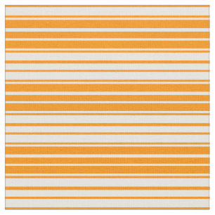 Tela Patrón de líneas de color blanco y Naranja oscuro