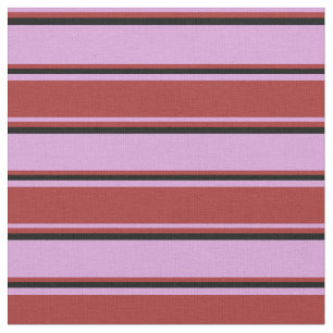 Tela Patrón de líneas de color ciruela, marrón y negro