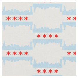 Tela Patrón de líneas de la bandera de Chicago