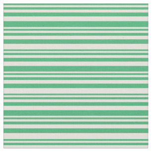 Tela Patrón de líneas/franjas de color verde y beige de