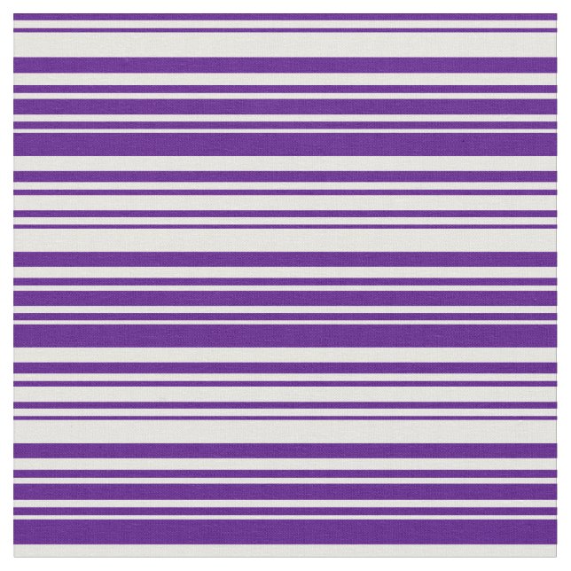 Tela Patrón de líneas índigo y blanco (De cerca)