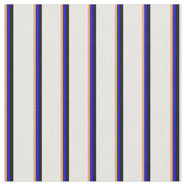 Tela Patrón de líneas marrón, azul, negro y blanco (De cerca)
