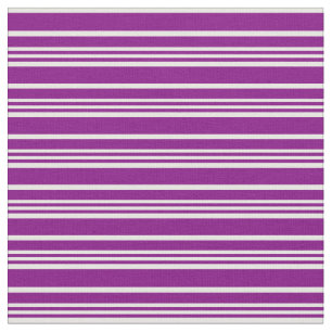 Tela Patrón de líneas morado y blanco