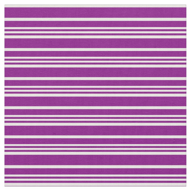 Tela Patrón de líneas morado y blanco (De cerca)