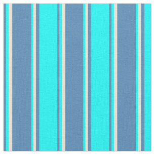 Tela Patrón de líneas/rayas azules, acuáticas y biselad