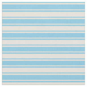 Tela Patrón de líneas/rayas azules y beiges