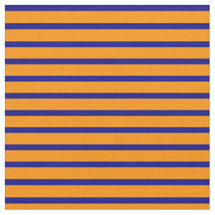 Tela Patrón de líneas/rayas de Naranja azul y oscuro