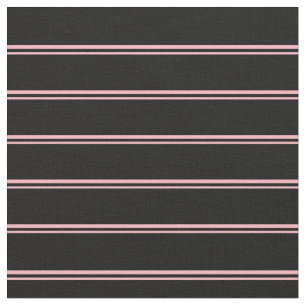 Tela Patrón de líneas/rayas rosadas y negras claras