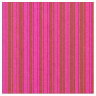 Tela Patrón de líneas/rayas rosadas y rojas profundas