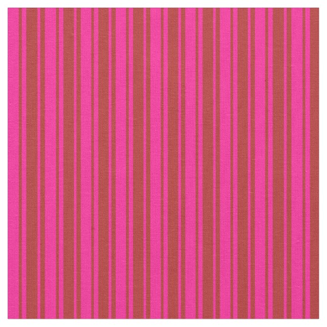 Tela Patrón de líneas/rayas rosadas y rojas profundas (De cerca)