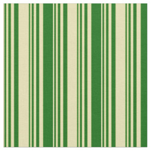 Tela Patrón de líneas/rayas verdes oscuras y de Tan