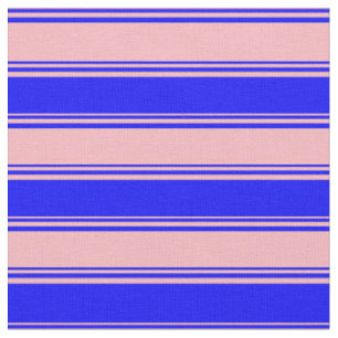 Tela Patrón de líneas rosa claro y azul