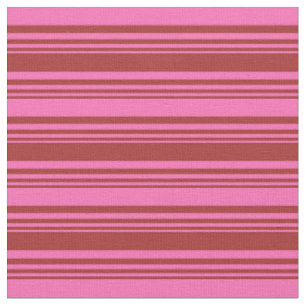 Tela Patrón de líneas rosadas marrones y calientes