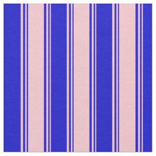 Tela Patrón de líneas rosadas y azules