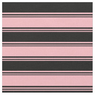 Tela Patrón de líneas rosadas y negras/rayas