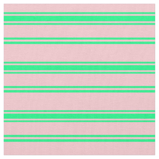 Tela Patrón de líneas rosadas y verdes (De cerca)