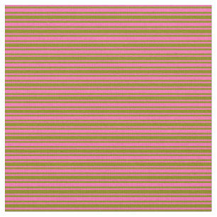 Tela Patrón de líneas rosadas y verdes/rayas