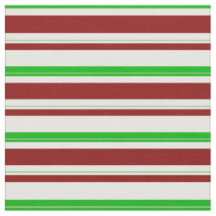 Tela Patrón de líneas temáticas de Navidades rojos, ver