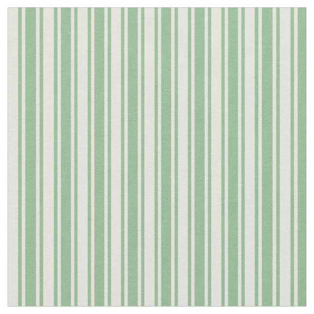 Tela Patrón de líneas verde y beige del mar oscuro (De cerca)