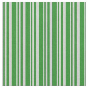 Tela Patrón de líneas verdes de gris claro y bosque