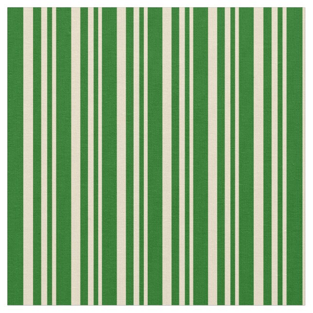 Tela Patrón de líneas verdes oscuras y de Tan (De cerca)