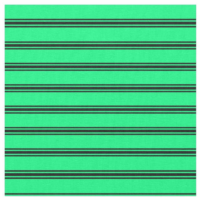 Tela Patrón de líneas verdes y negras (De cerca)