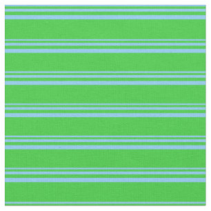 Tela Patrón de lino azul cielo claro y verde limón