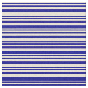 Tela Patrón de lino azul oscuro y bizcocho