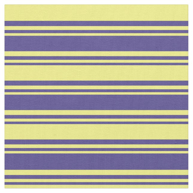 Tela Patrón de lino azul y amarillo de pizarra oscura (De cerca)