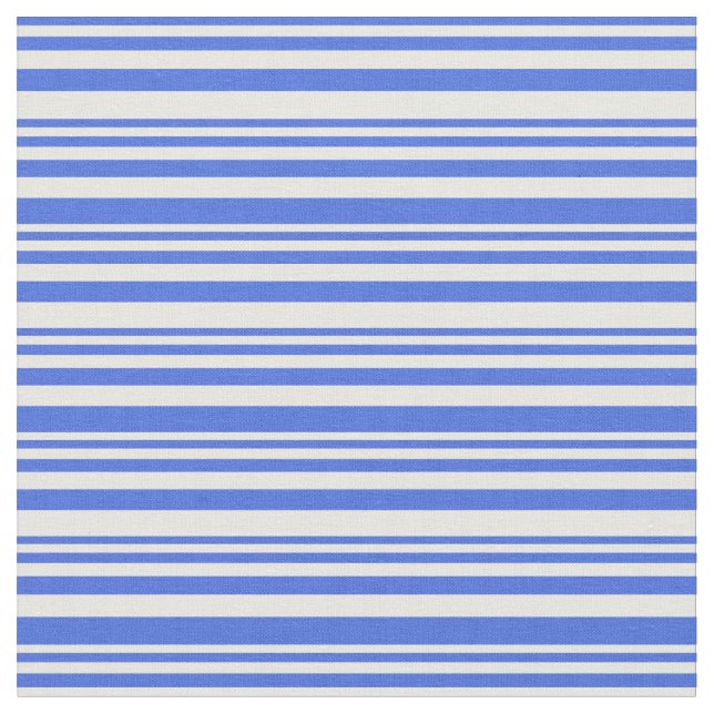 Tela Patrón de lino azul y blanco real (De cerca)