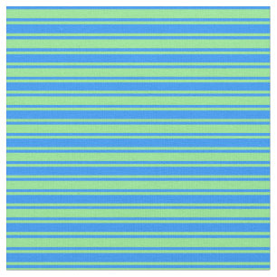 Tela Patrón de lino azul y verde claro