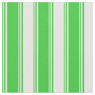 Tela Patrón de lino blanco y verde limón