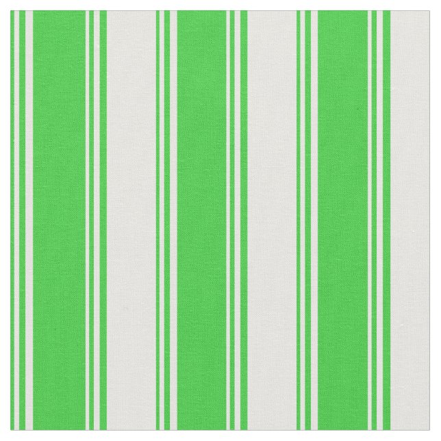 Tela Patrón de lino blanco y verde limón (De cerca)