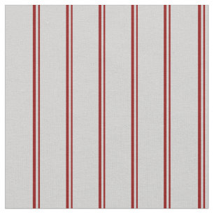 Tela Patrón de lino de color rojo oscuro y gris claro