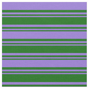 Tela Patrón de lino de color verde oscuro y morado