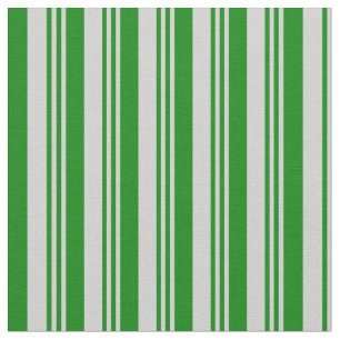 Tela Patrón de lino gris claro y verde