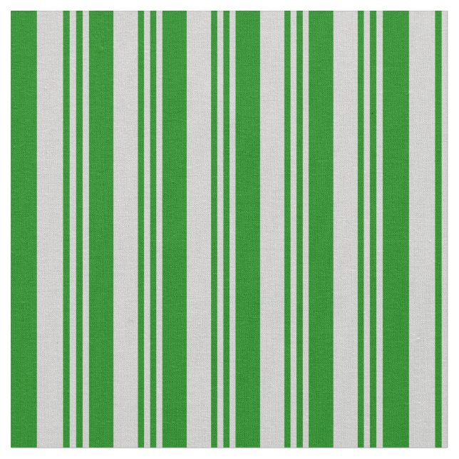 Tela Patrón de lino gris claro y verde (De cerca)