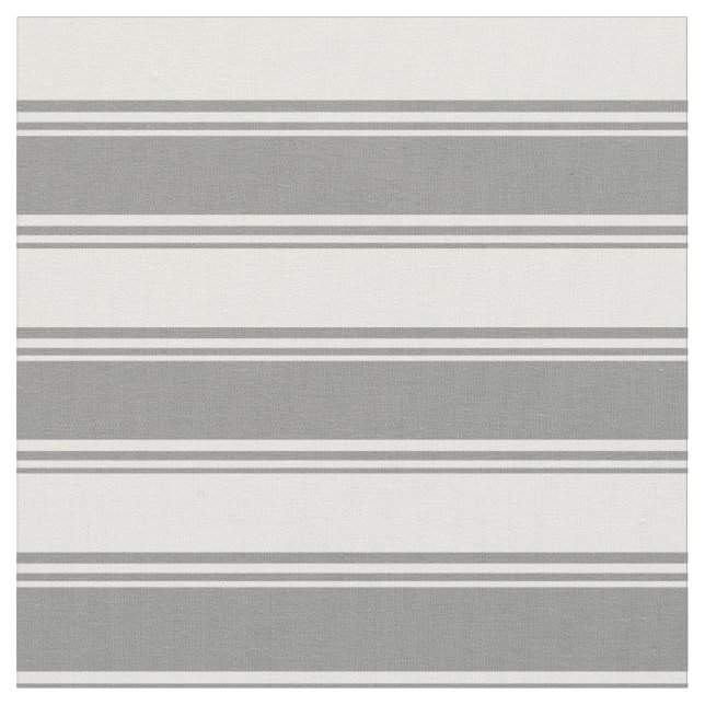 Tela Patrón de lino gris y blanco (De cerca)